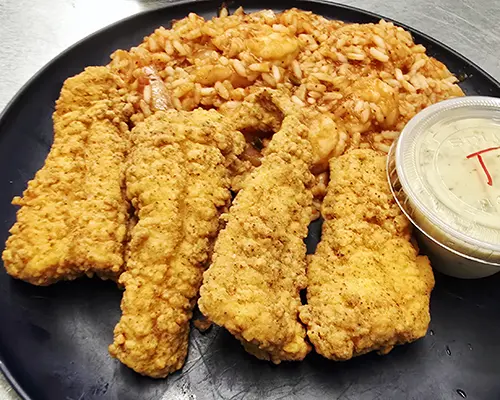 Fried Catfish with Crawfish Étouffée